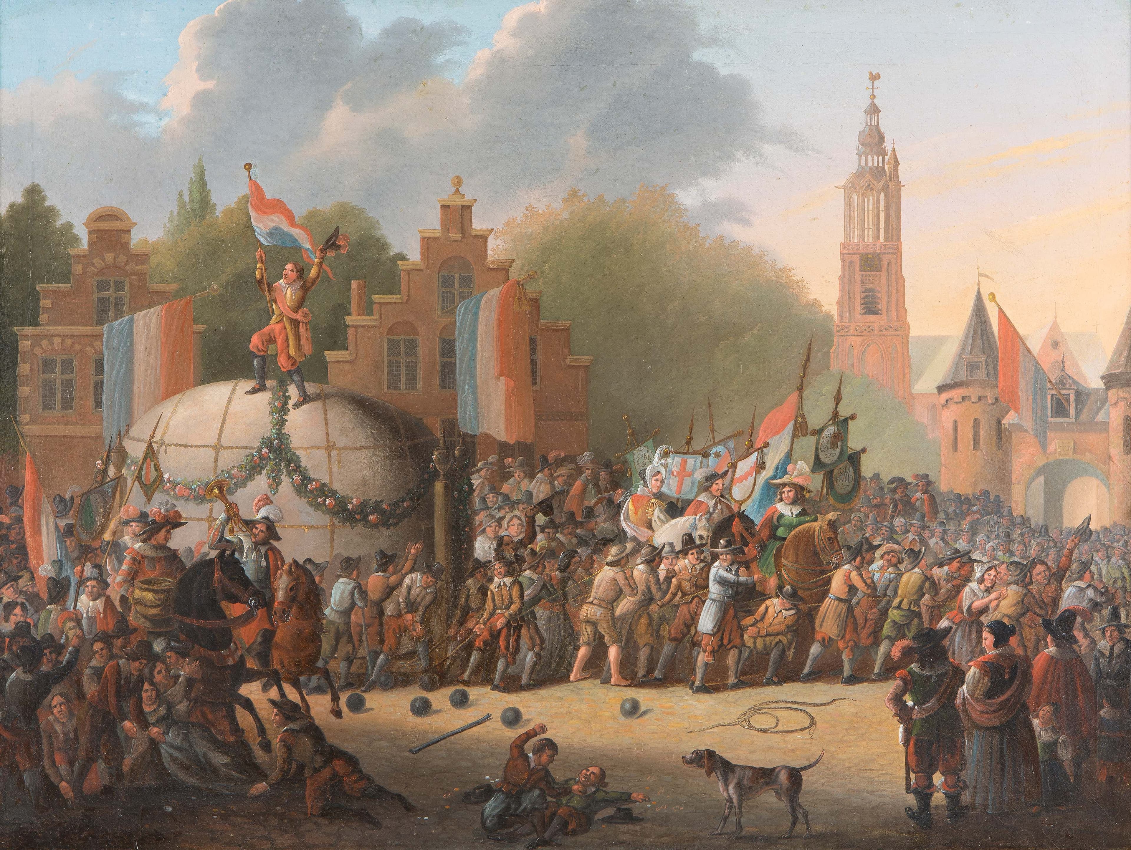 Op deze afbeelding zie je: Een schilderij van vroeger en deze foto word de Keitrekker genoemd.